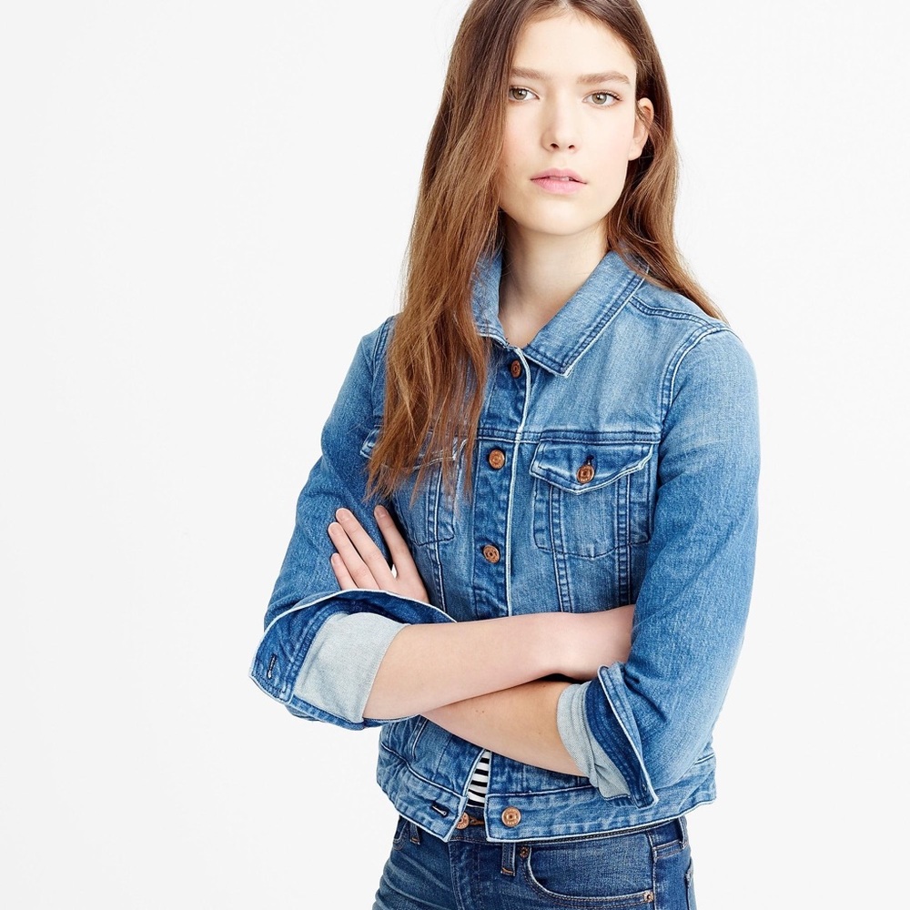 J. Crew Premium Stretch Denim Jacket - Clemmons wash